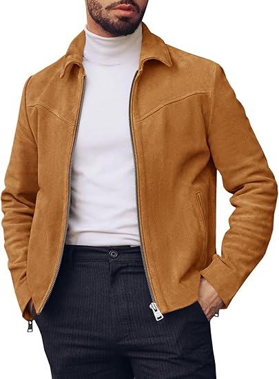 Classic Men’s Suede Jacket – Casual & Vintage Style