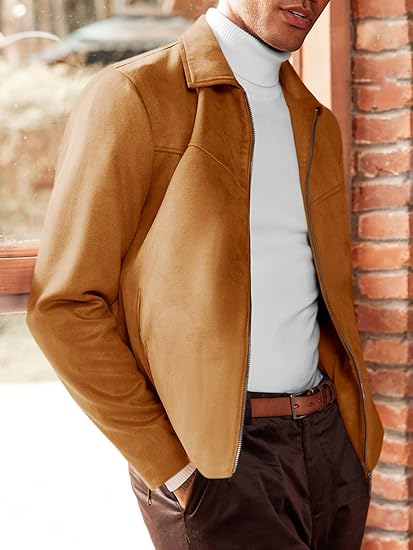 Classic Men’s Suede Jacket – Casual & Vintage Style